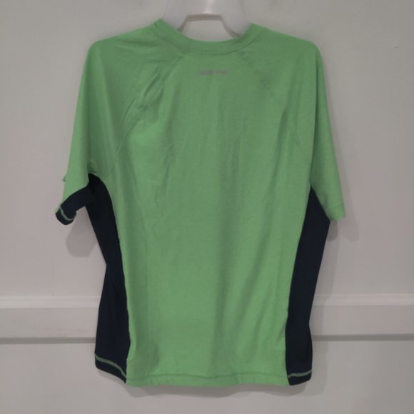NWT Lands' End Men's Crew Neck Short Sleeve Rash Guard Green UPF 50 L $60 DD805 - Picture 3 of 3
